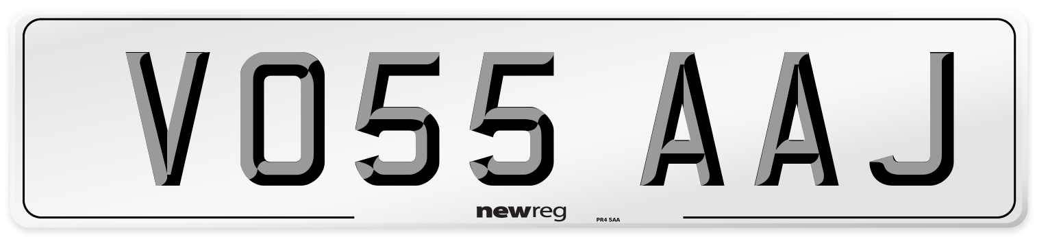 VO55 AAJ Number Plate from New Reg